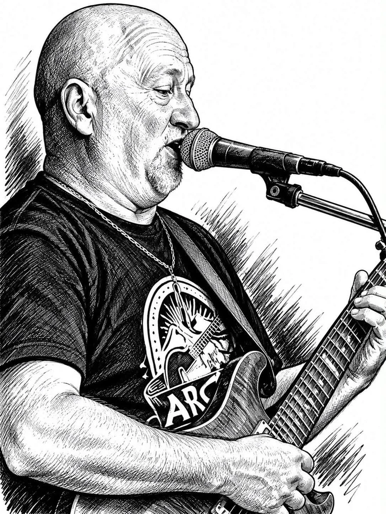Kreslený medailonek — Martin Gregor