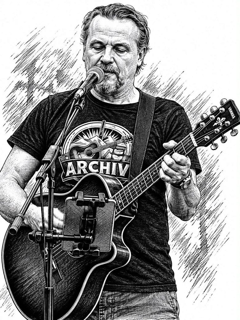 Kreslený medailonek — Martin Fanderlik